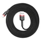 Кабель Baseus Kevlar Cable USB for Lightning 1.5A 2M Red+Black (CALKLF-C19) - зображення 6