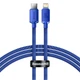 Кабель Baseus Crystal Shine USB-C to Lightning 1.2m Blue (CAJY000203) - зображення 1