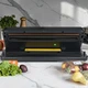 Вакууматор Rotex QuickSeal 120 Вт для сухих и влажных продуктов планочный упаковщик с LED дисплеем, 10 пакетов 20x30 см, черный (B-ООІSVR) - изображение 3