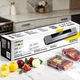 Вакууматор Rotex SuperVac 120Вт для сухих і вологих продуктів, вакуумний пакувальник з LED дисплеєм, 10 пакетів 20x30 см, сірий (S-ОZІSVR) - зображення 5