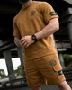 Летний комплект Stone Island LINER коричневый мужской футболка и шорты трикотаж пенье XXXL - изображение 7