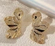 Женские сережки "Золотистый цветок" jewelry - изображение 3