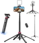 Штатив селфи-палка Ulanzi MT-44B Quadpod 2-в-1 150 см с Bluetooth пультом для телефона и камеры - изображение 2