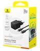 Зарядное устройство Baseus Palm Fast Charger 30W + кабель Type-C 1m Black сетевой адаптер быстрой зарядки (P10111605113-01) - изображение 1