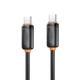 Кабель XO CB-300CC Shishi Shun Series Type-C-Type-C 27W Data Cable 1м чорний - изображение 3
