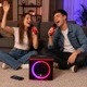 Портативная Bluetooth колонка караоке с 2 радиомикрофонами, RGB подсветкой, FM-приемником, USB и аккумулятором 3600 мАч, беспроводная акустическая система Красная (9О3-SY) - изображение 5