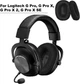 Амбушюры тканевые для наушников Logitech G Pro, G Pro X, G Pro X 2, G Pro X SE black черные - изображение 5