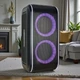 Портативная Bluetooth колонка 30Вт с RGB подсветкой, беспроводным микрофоном, пультом ДУ, MicroSD и аккумулятором Черная (ZZ-6ОZF) - изображение 2