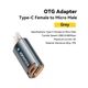 Адаптер Essager Type-C Female to MicroUSB Male, 3A 480 Mbps OTG Grey - изображение 1