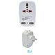 Мережевий трійник Travel Adaptor SL-188 з USB адаптер для розетки перехідник з USB мережевий розгалужувач - зображення 1