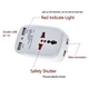 Мережевий трійник Travel Adaptor SL-188 з USB адаптер для розетки перехідник з USB мережевий розгалужувач - зображення 2