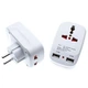 Мережевий трійник Travel Adaptor SL-188 з USB адаптер для розетки перехідник з USB мережевий розгалужувач - зображення 5