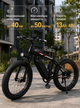 Велосипед електричний потужний електро фетбайк велосипед для дорослих fatbike електровелосипед з рамою на акумуляторі з дисплеєм фарою широкими колесами гірський чоловічий для міста села бездоріжжя Shimano 1000W 48v 13Ah New Speed Чорний 74067 - зображення 4