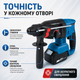 Аккумуляторный перфоратор MHZ HD1135-6 21V SDS-plus 2.5 Дж с реверсом, 3 режимами, 2 батареями 5 Ач и кейсом - изображение 2