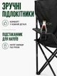 Стул складной туристический рыбацкий стульчик складное рыболовное кресло для отдыха на природе пикника рыбалки и кемпинга со спинкой кемпинговый лёгкий компактный складной стул Черный + чехол в комплекте - изображение 3