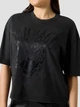 Футболка хлопковая оверсайз женская Guess Ss Savage Tour Os Tee W6GI34-K3303-JTMU L Jet Black Multi (7621235766597) - изображение 3