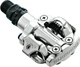 Педали контактные Shimano PD-M520, SPD, серебристые - изображение 1