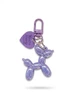 Брелок для ключів та сумки "Balloon Dog" з підвіскою-сердечком, бузковий - зображення 2