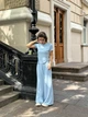 Жіночий костюм Dolce Vita з віскози COSY футболка та штани палаццо S/M блакитний DV3 - зображення 4