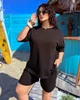 Женский костюм повседневный черный 58-60 р2333.065 - изображение 3