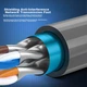 Кабель мережевий Chosea QS2669AT25l Cat6A S/FTP 25 м Gray - зображення 5