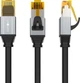 Патч-корд CHOOSEAL QS567A Cat 6a SFTP 25 м Black - изображение 1