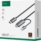Кабель Ugreen HDMI - DisplayPort 4K/60Hz v.2.0-v.1.2 1.5 м Black - изображение 4