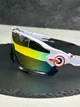 Сонцезахисні окуляри Oakley Jawbreaker OO9290 білі з лінзою Prizm Fire, дзеркальні, спортивний щиток, чоловічі, - зображення 3
