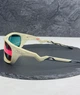 Солнцезащитные очки Oakley Lateralis бежевые спортивные с зеркальной линзой Prizm Road, вело бег, мужские, - изображение 4