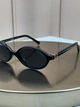 Солнцезащитные очки Miu Miu SMU 04Z - F черные овальные узкие ацетатные, серая линза, женские, - изображение 3