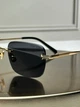 Сонцезахисні окуляри Tom Ford FT1354 золоті безободкові прямокутні, темна лінза, унісекс, - зображення 3