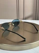 Солнцезащитные очки Tiffany & Co TF3104D бесправные овальные золотые, голубая линза, черные дужки, женские, - изображение 5