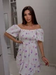 Платье мини из муслина в сердце лилового цвета 38552 S-L - изображение 4