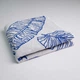 Полотенце махровое для душа с рисунком перо GM Textile 70х140см 400г/м2 (Синий) - изображение 1