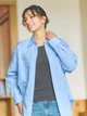 Рубашка хлопковая оверсайз женская Uniqlo 200584485 XL Голубая (1159864513) - изображение 9
