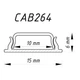Профиль для светодиодной ленты Feron CAB264 серебро - изображение 2