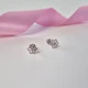 Серебряные серьги гвоздики на закрутках Ромашка с Розовым камнем серебро 925 пробы Родированное вс576р 1.42г - изображение 6