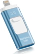 Флешка ROSPE RSE243 256 ГБ для iPhone/iPad/Android/PC Lightning/Type-C/USB синя - изображение 1