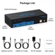 KVM-перемикач Vpfet VP-SW220 HDMI Dual Monitor 2 порти 4K 60Hz USB 3.0 чорний - зображення 2