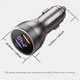 Автомобільний зарядний пристрій Essager(ES-CC18) 73W з дисплеєм / Black / Car Charger USB-A + USB-A - зображення 4