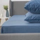 Простирадло ТЕП "VELOUR" з резинкою темно-синій, 160x200 - зображення 5