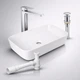 Комплект Qtap Virgo N 560×380 White: накладная раковина + смеситель Gemini Chrome + донный клапан PU02 + сифон - изображение 1