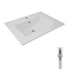 Комплект Qtap Albatross 620×460 White: врезная мебельная раковина + донный клапан Pop-up PU02O + сифон - изображение 2
