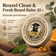 Бальзам для бороды Reuzel Clean&Fresh Beard Balm 35 г увлажнение, смягчение, легкая фиксация и свежий аромат апельсина, эвкалипта - изображение 1