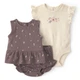 Комплект Carter's 3в1 боді, майка, шорти для дівчинки 69-72 см (1U584610_9M) - зображення 1