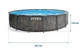 Круглый каркасный бассейн intex 26742 цвет серый графит 457х122 см с фильтром для очистки воды Бассейны для дома - изображение 4