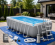Каркасный бассейн Intex Prism Frame Pool 400×200×122 см, семейный бассейн на 8418 л,Семейный каркасный бассейн с фильтр-насосом - изображение 7