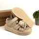 Босоножки для девочки с бантиком Clibee (ZC178-4 khaki) Размер 32, 20.5 см - изображение 3