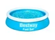 Бассейн надувной Bestway 57392 Fast Set синий 183 х 51 см круглый из ПВХ на 865 л (9-163-57392 BW) - изображение 1