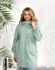 Жіночий тренч вільного крою оверсайз KHAN 10616 54 Ментоловий (KH — 10616/4 D) - зображення 4